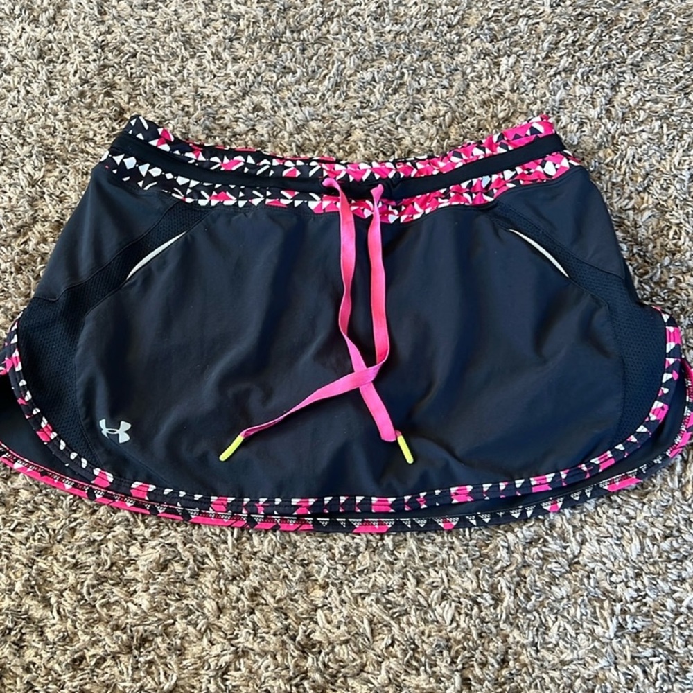 Under Armour Black and Pink Athletic Skort